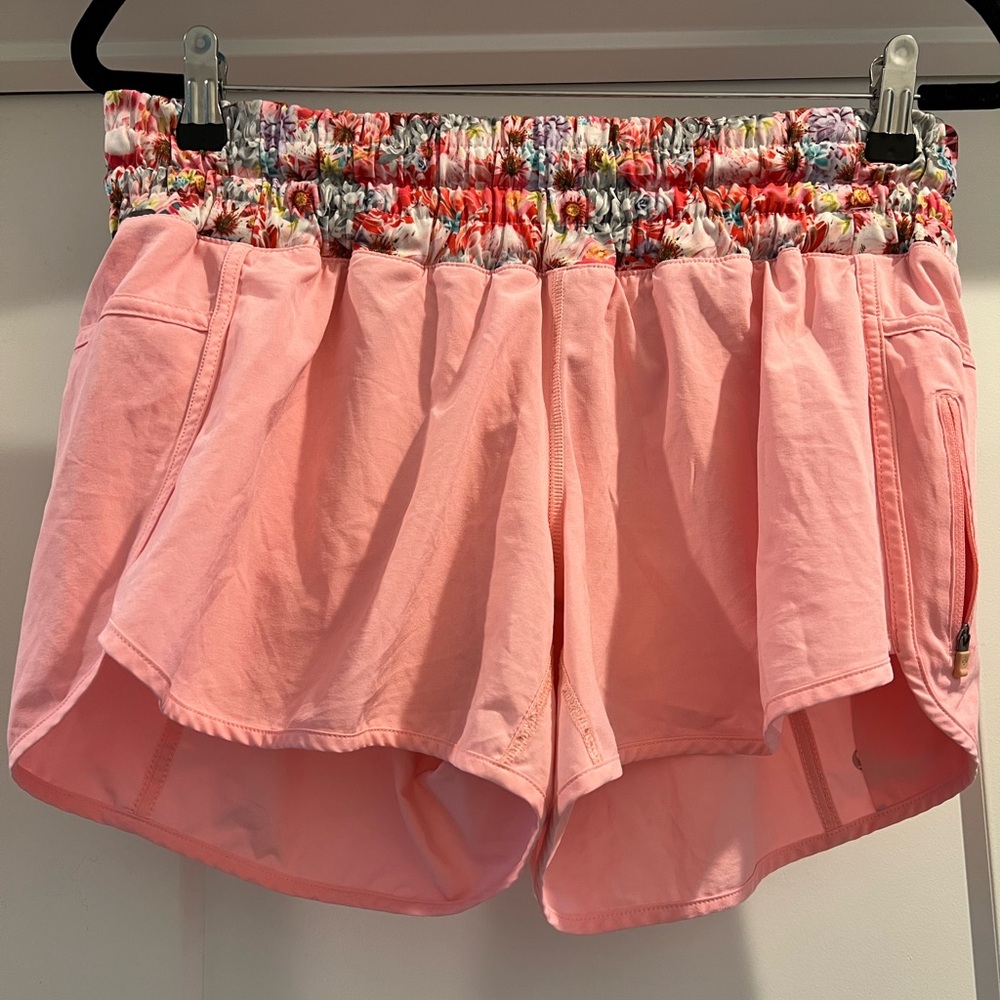 Gently used floral lululemon shorts